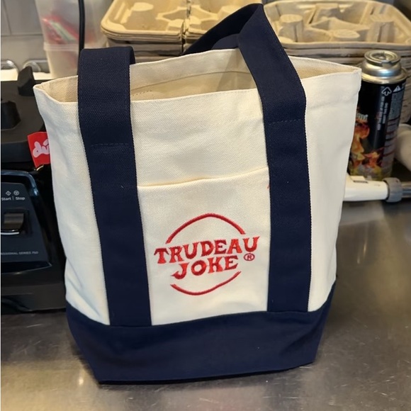 Trudeau Joke - NOT Trader Joe canvas tote bag😂 - Picture 2 of 8